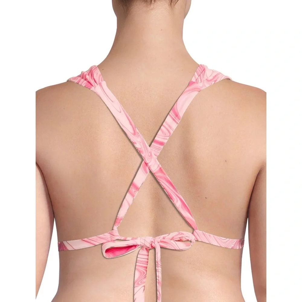 Time and Tru Women’s Pink Retro Two Piece Swimsuit Set- NEW Size 8-10 - Picture 6 of 6